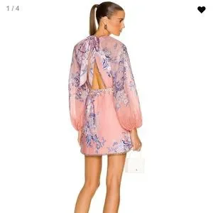 【Zimmermann】プリーツ ミニドレス Milly - ニコレッタ ミックスレース プリーツ ミニドレス を